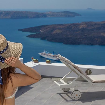 Вилла Karpimo Horizon - Caldera View With Private Hot Tub Фиростефани Экстерьер фото