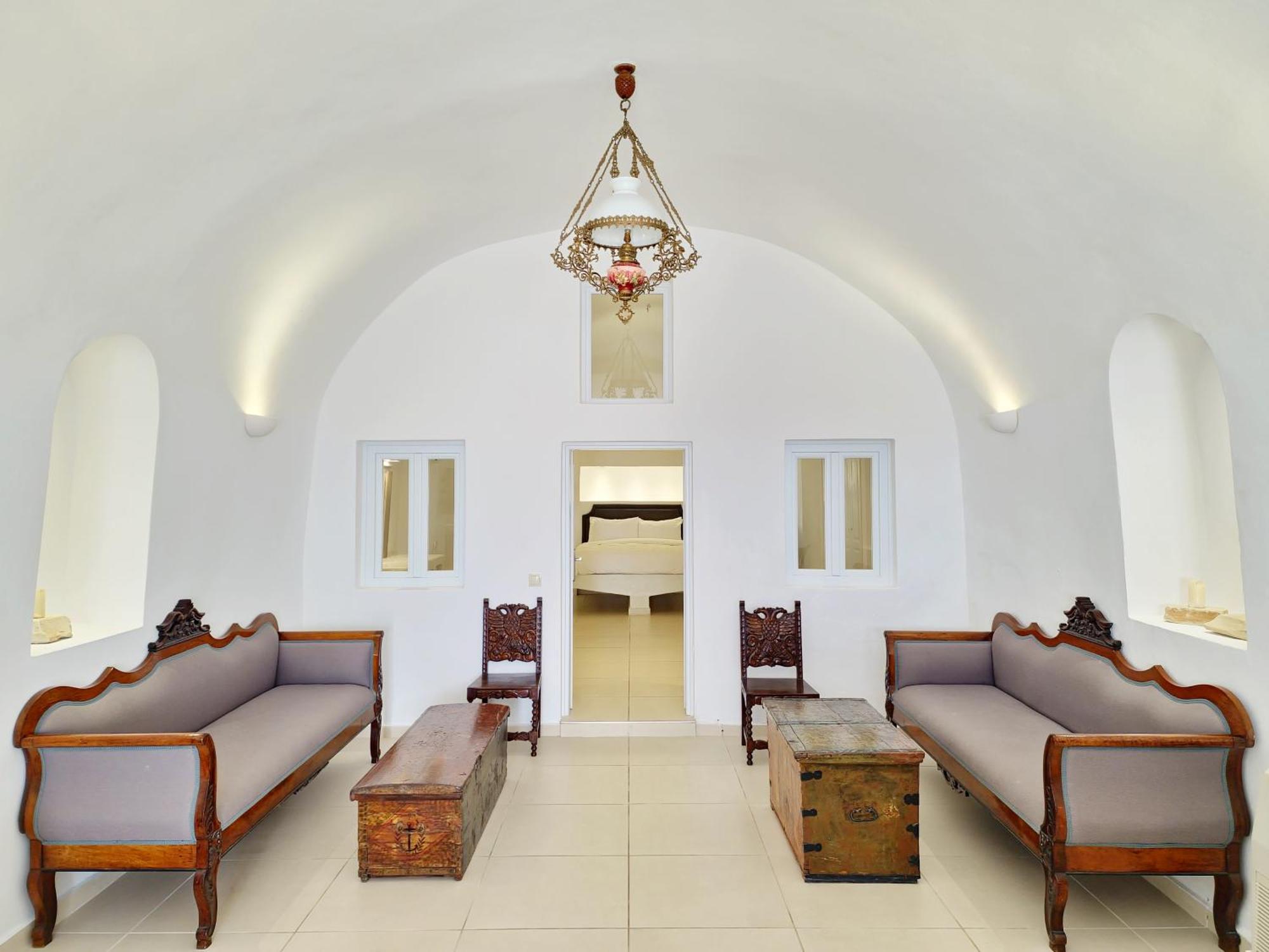 Вилла Karpimo Horizon - Caldera View With Private Hot Tub Фиростефани Экстерьер фото