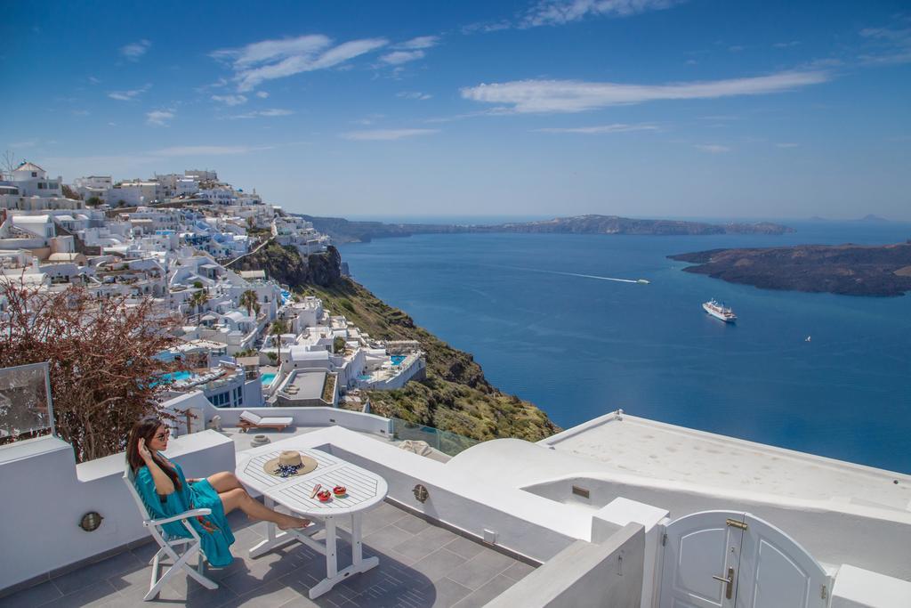 Вилла Karpimo Horizon - Caldera View With Private Hot Tub Фиростефани Номер фото